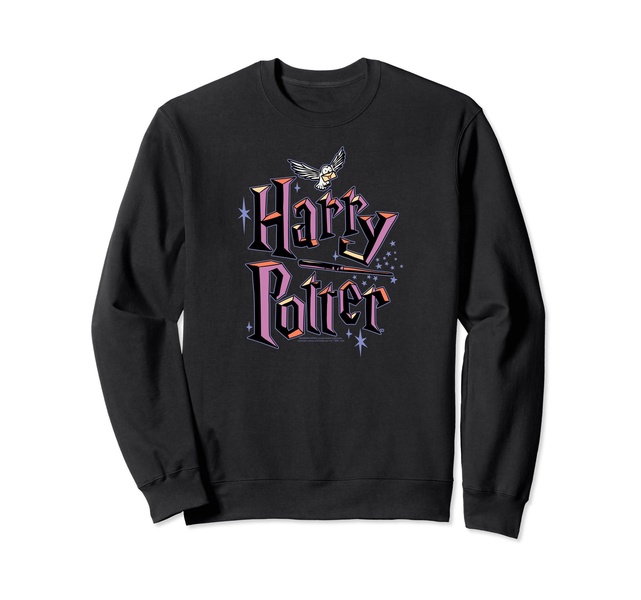Amazon Essentials Harry Potter Multicolor Purple Logo Sweatshirt