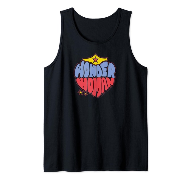 Amazon Essentials DC Comics Wonder Woman Heart Shaped Logo Tank Top