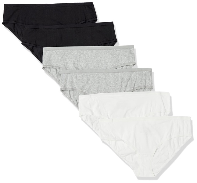 Amazon Essentials Women's Cotton Hipster Underwear - Discontinued Colors, Pack of 6
