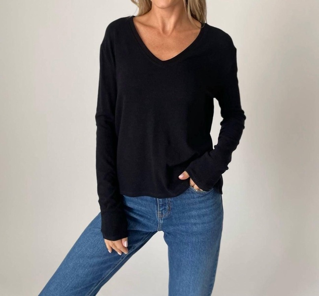 stacy cross back top in black