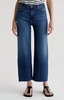 saige wide leg crop jeans in plume