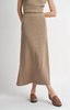 crosby sweater midi skirt in dark taupe