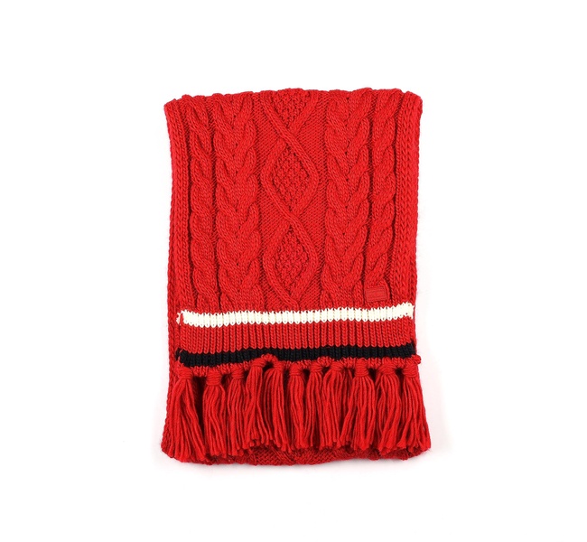 Tommy Hilfiger Women's Cable With Stripe Scarf