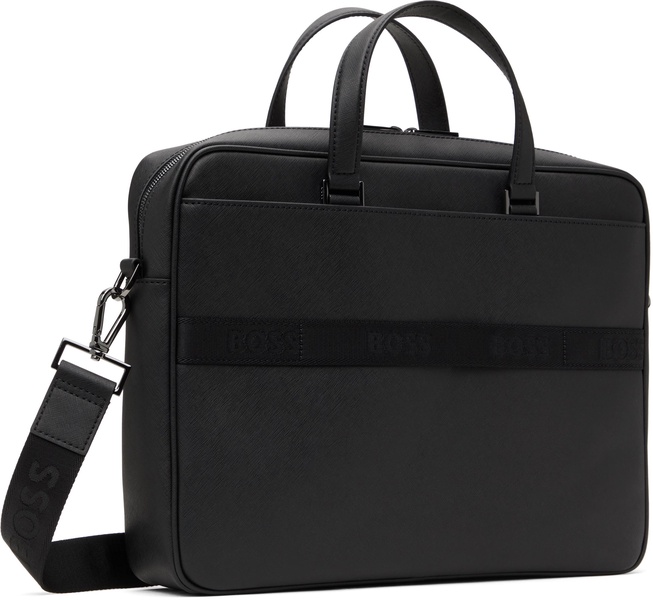 Black Monogram Panel Briefcase