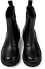 Black leather boots for women