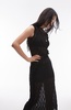 Topshop sheer lace maxi dress with scoop back in black