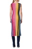 reverse rainbow knit dress in multicolor
