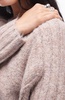 Topshop knit rib detail crew relaxed sweater in mushroom