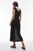 Topshop sheer lace maxi dress with scoop back in black