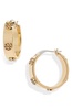 Miller Logo Embossed Hoop Earrings