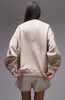 Topshop premium seam detail sweat in oat heather