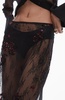 Topshop embellished lace maxi skirt in black with burgundy sequins - part of a set