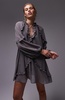 Topshop frill trapeze mini dress in gray