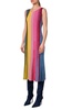 reverse rainbow knit dress in multicolor