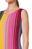 reverse rainbow knit dress in multicolor