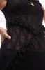 Topshop sheer lace maxi dress with scoop back in black