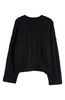 Topshop knitted fluffy rib oversized crew sweater in black