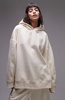 Topshop premium oversized hoodie in ecru