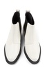 White Leather Chelsea Bootie for Women