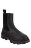 KARL LAGERFELD Men's Leather Plain Toe Chelsea Boot Combat