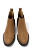 Brown nubuck ankle boots for women