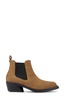 Brown nubuck ankle boots for women
