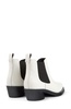White Leather Chelsea Bootie for Women
