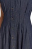 Women's Denim Midi Cap-Sleeve Shirtdress