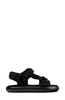 Black Textile Sandal for Women