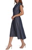 Women's Denim Midi Cap-Sleeve Shirtdress