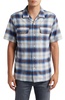 baja board shirt in navy plaid