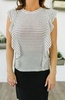 side gig ruffle top in ivory