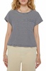 the keep on rolling pocket tee in nautical white and navy stripes