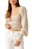 katie pullover sweater in sand dollar combo