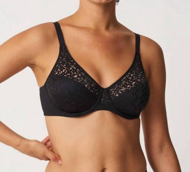 norah comfort underwire bra in black