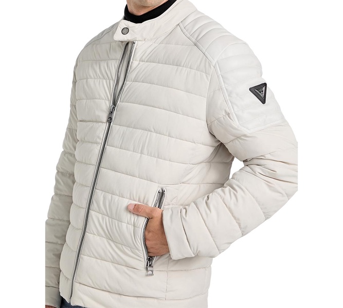 Men's Lightweight Quilted Jacket with Moto Detail