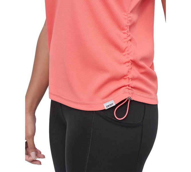 Sport Women's Crewneck Short-Sleeve Side-Ruched Top