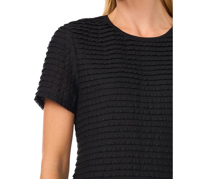 Women's Ruffled Short-Sleeve Knit Top
