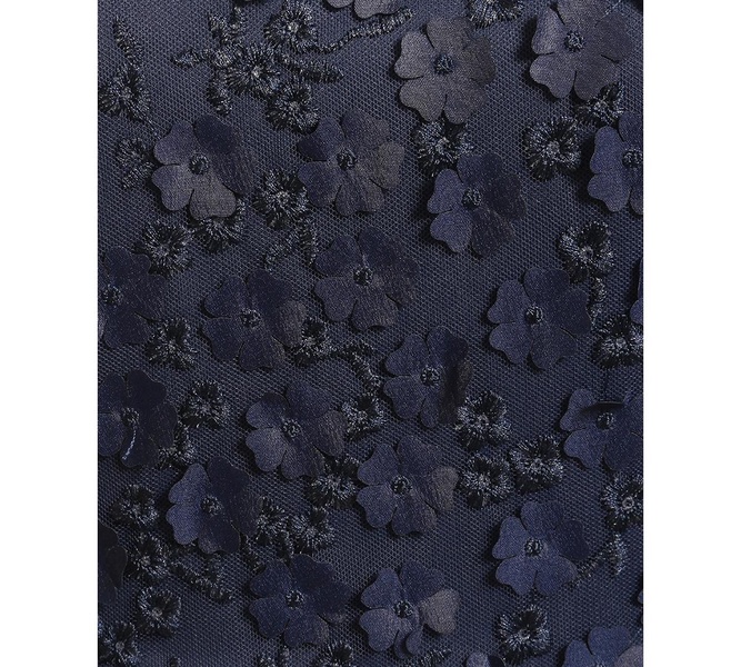 Women's 3-D-Flower A-Line Midi Dress