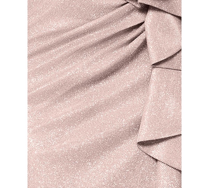 Women's Metallic Off-The-Shoulder Ruffled Gown