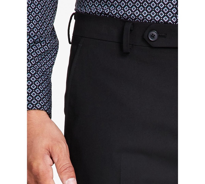 Men's Slim-Fit Stretch Solid Suit Pants, Created for Macy's 