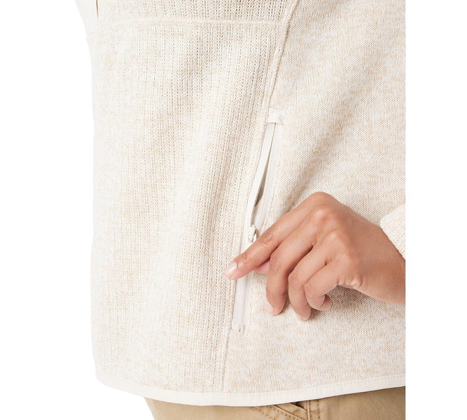 Women's Mixed-Media Mock-Neck Sweatshirt