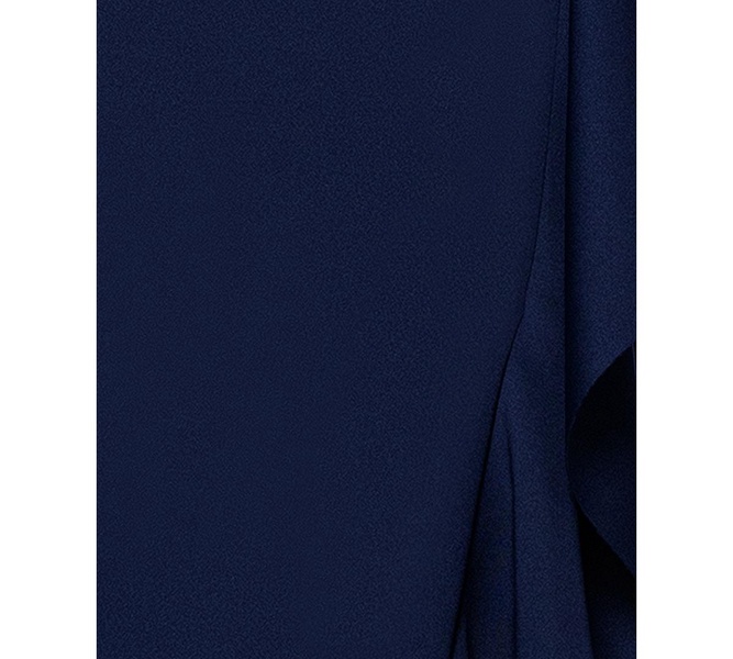 Women's V-Neck Ruffled Side-Slit Scuba Gown