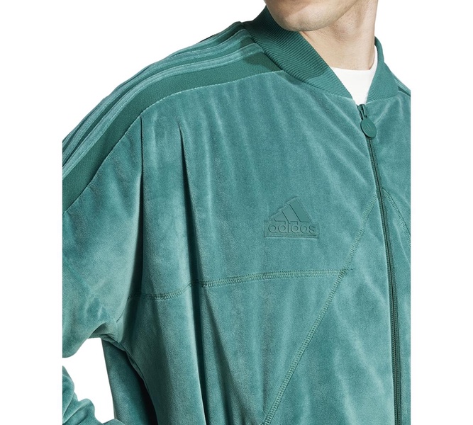 Men's Tiro Loose-Fit Full-Zip Velvet Bomber Jacket