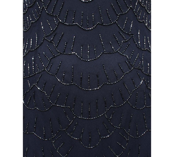 Women's V-Neck Beaded Sleeveless Gown