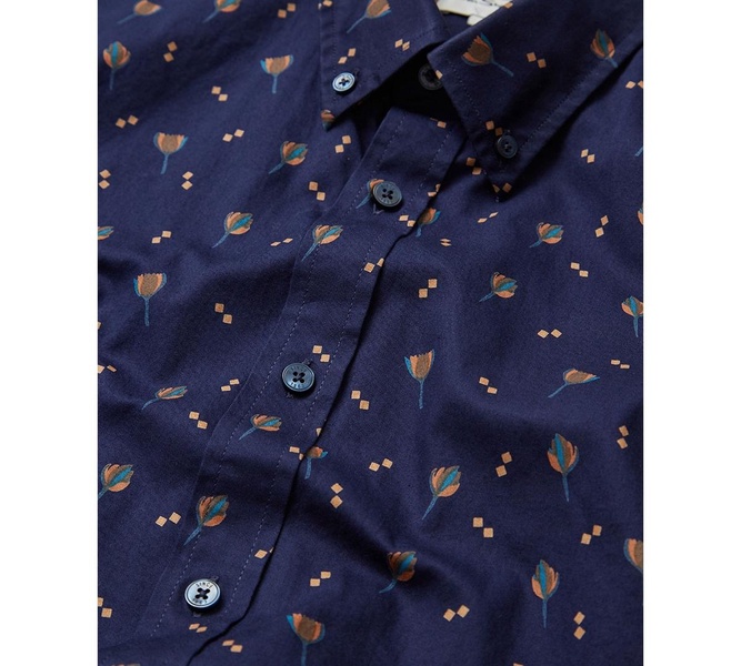 Men's Regular-Fit Scattered Floral Shirt 