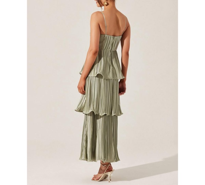 Women's Lupin Pleated Satin Dress