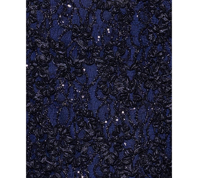 Women's Embellished Soutache Lace Sleeveless Gown
