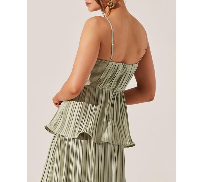 Women's Lupin Pleated Satin Dress