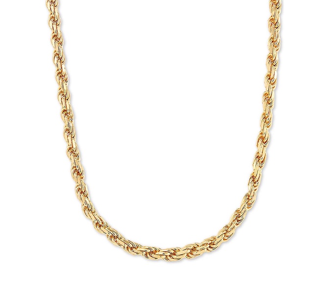 Rope Link 22" Chain Necklace in Sterling Silver